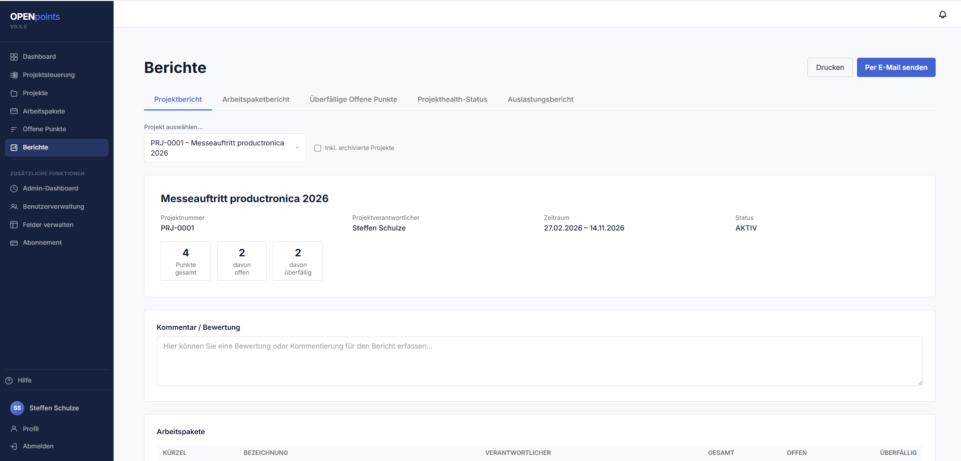 OPENpoints Berichte